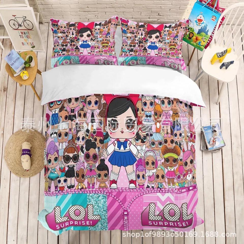 L.O.L. Surprise!  #9 Duvet Cover Quilt Cover Pillowcase Bedding Set Bed Home Decor