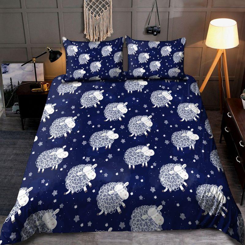 Sheep Bedding Set Baby Sheep Pattern Space Holiday Bed Decor Gift