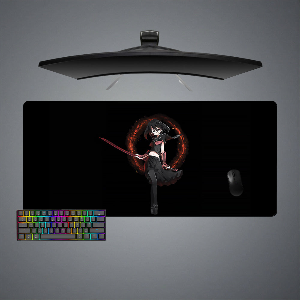 Allleftout Akame Ga Kill Kurome Ring Design Gaming Mouse Pad, Computer Desk Mat