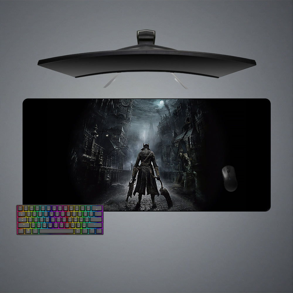Allleftout Bloodborne Begin The Hunt Design Gaming Mouse Pad, Computer Desk Mat