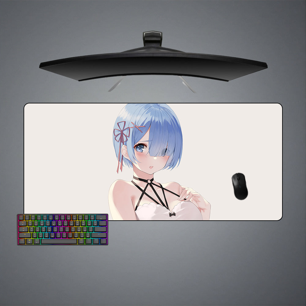Allleftout Re:Zero Rem Blush Design Gaming Mouse Pad, Computer Desk Mat