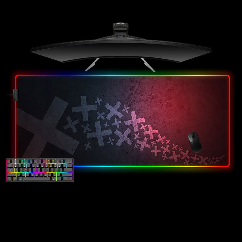 Allleftout Ex Geometry Design Rgb Gaming Mouse Pad, Computer Desk Mat