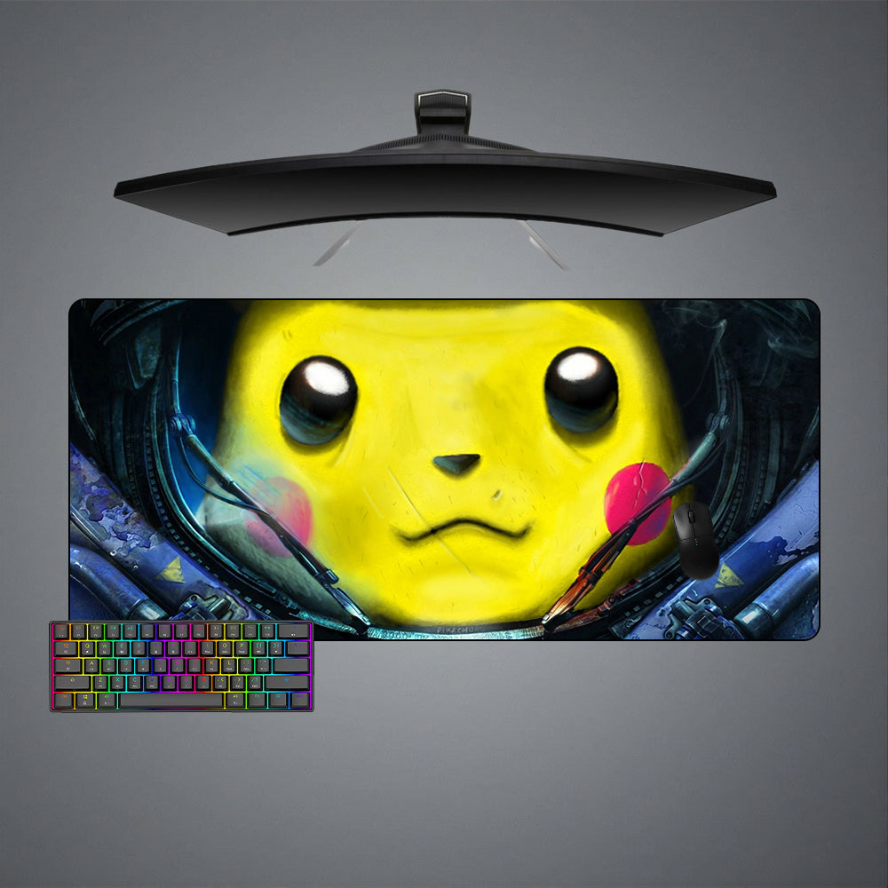 Allleftout Space Pikachu Design Gaming Mouse Pad, Computer Desk Mat