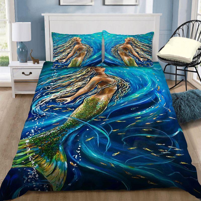 Mermaid Ocean Waves Painting Bedding Set In The World Full Of Princesses Be A Mermaid