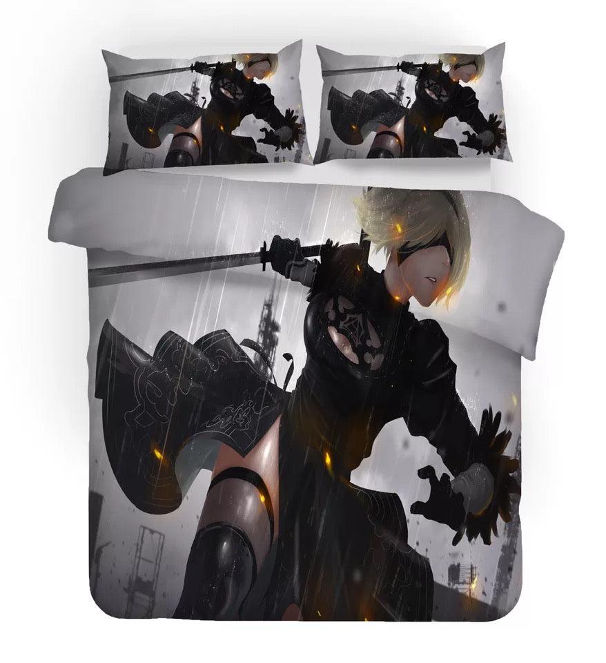 Nier Automata Yorha 2B  #1 Duvet Cover Quilt Cover Pillowcase Bedding Set Bed Home Decor
