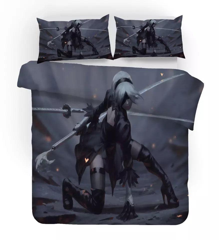 Nier Automata Yorha 2B  #3 Duvet Cover Quilt Cover Pillowcase Bedding Set Bed Home Decor