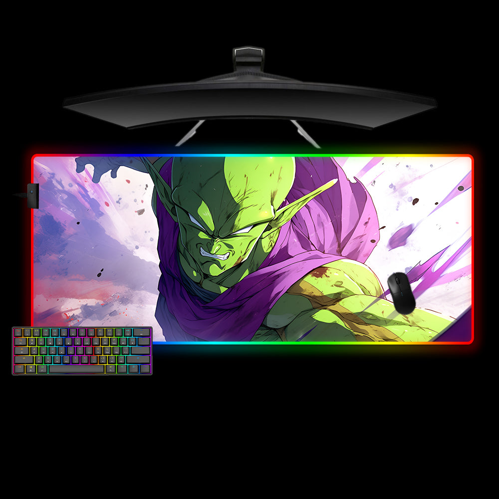 Allleftout Dragon Ball Piccolo Attack Design Rgb Gaming Mouse Pad, Computer Desk Mat