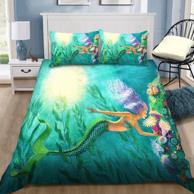 Beautiful Mermaid Ocean Art Bedding Set Mermaid Under The Sea