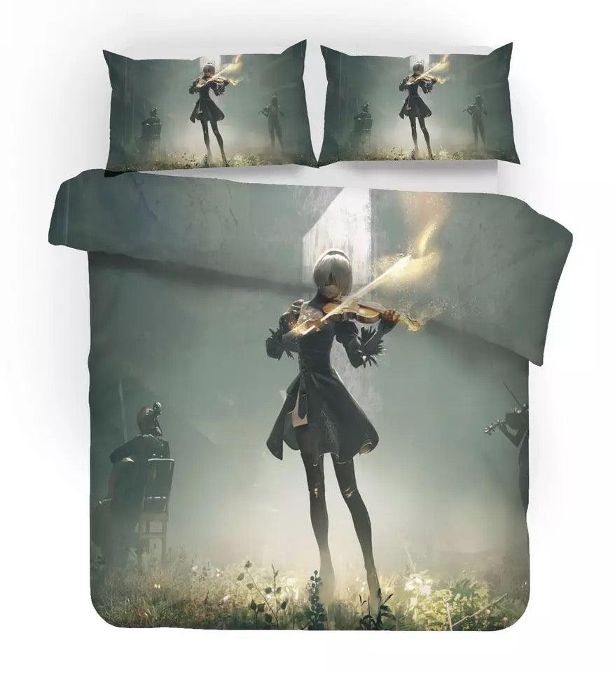Nier Automata Yorha 2B  #8 Duvet Cover Quilt Cover Pillowcase Bedding Set Bed Home Decor