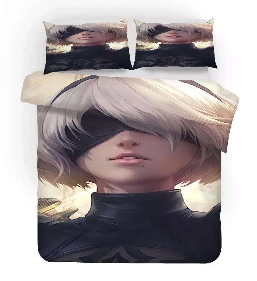 Nier Automata Yorha 2B  #11 Duvet Cover Quilt Cover Pillowcase Bedding Set Bed Home Decor