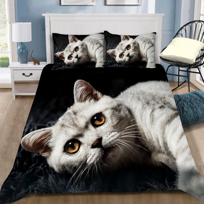 Cutest English Shorthair Kitty Picture Comforter Set Cataholic Cat Mom Gift