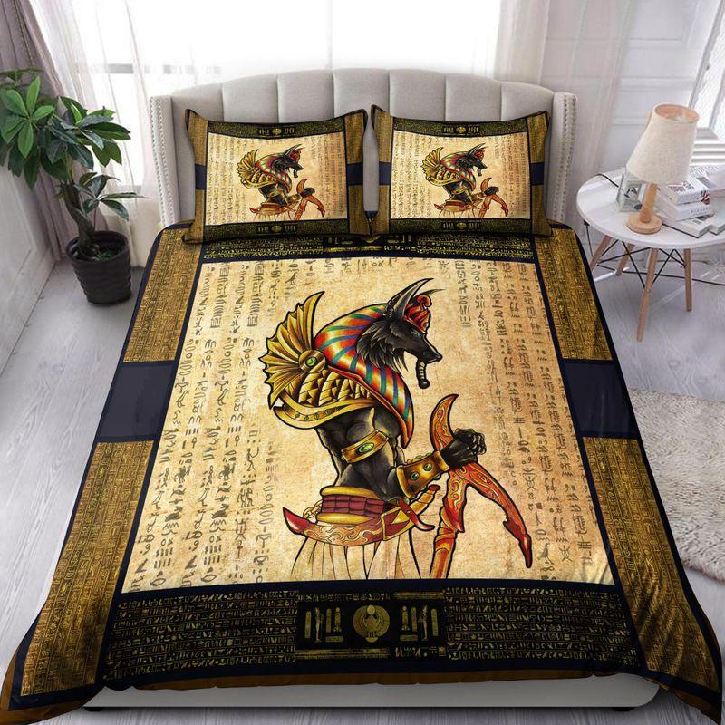 Ancient Egyptian Anubis God Bedding Set Egypt Gods Mythology Lover