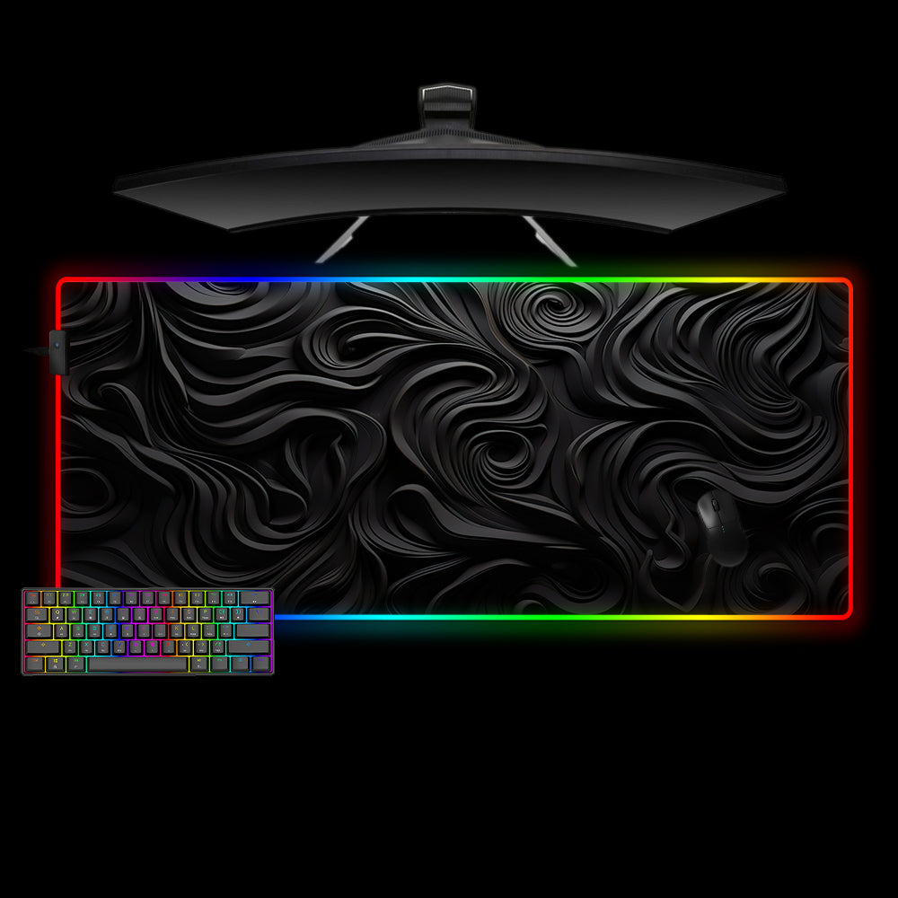 Allleftout Dark Formless Art Design Rgb Gaming Mouse Pad, Computer Desk Mat