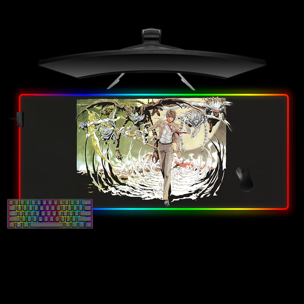 Allleftout Death Note Shinigami Design Rgb Gaming Mouse Pad, Computer Desk Mat