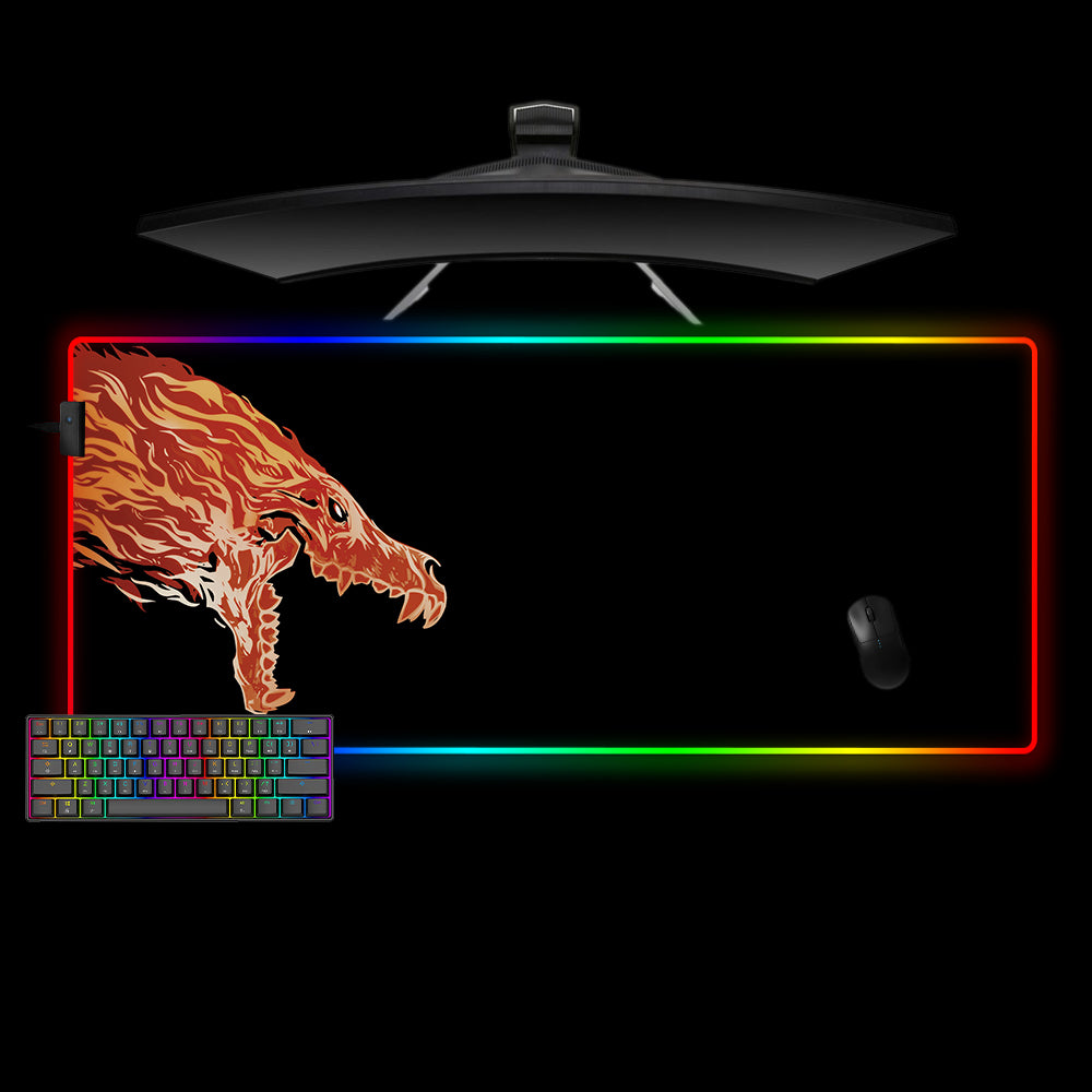 Allleftout Csgo Howl Left Design Rgb Gaming Mouse Pad, Computer Desk Mat