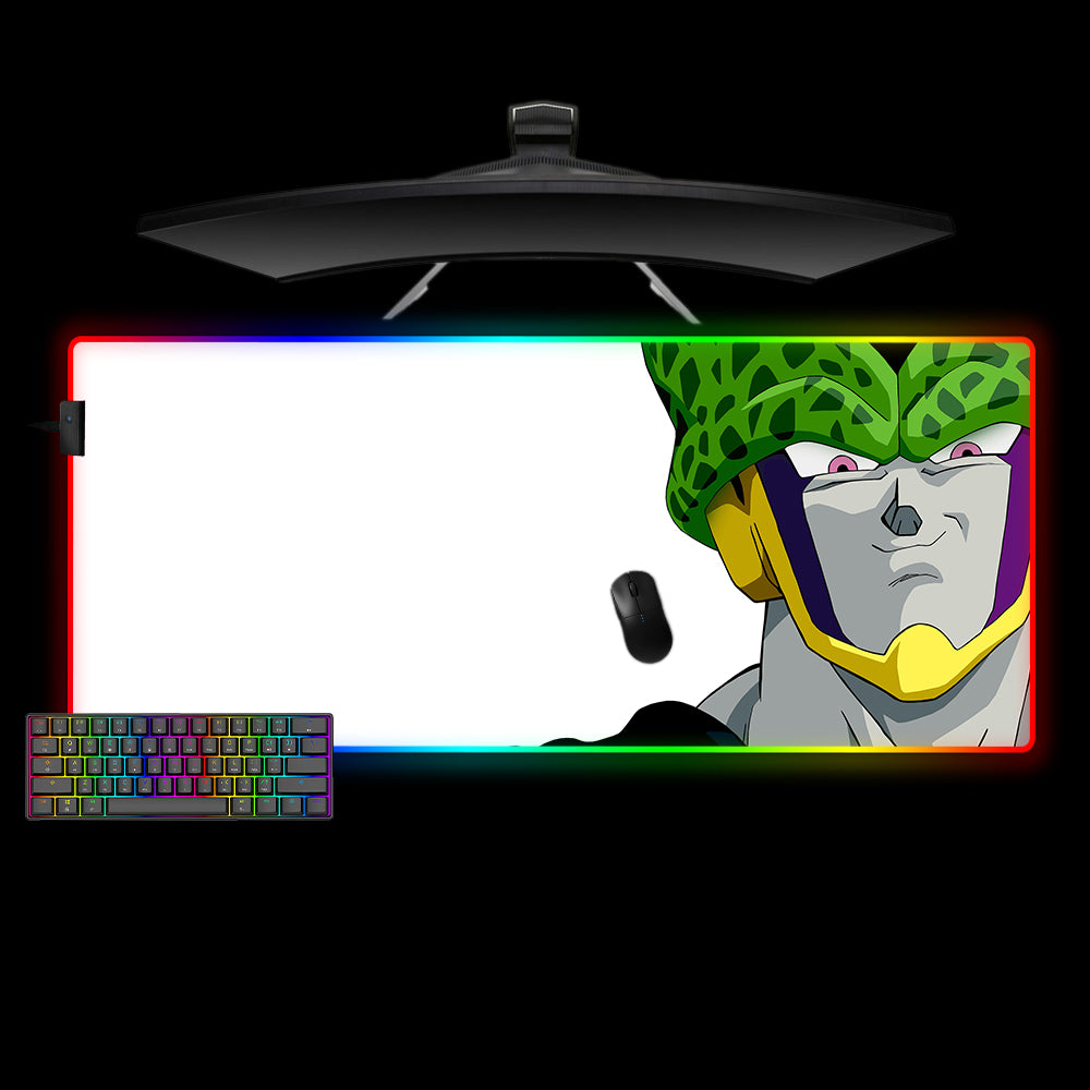 Allleftout Dragon Ball Cell Smile Design Rgb Gaming Mouse Pad, Computer Desk Mat