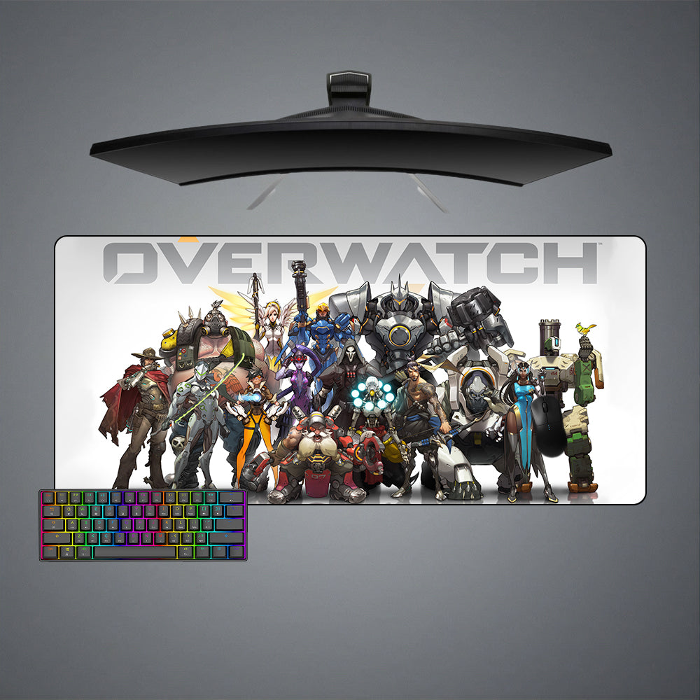 Allleftout Overwatch Heroes Design Gaming Mouse Pad, Computer Desk Mat