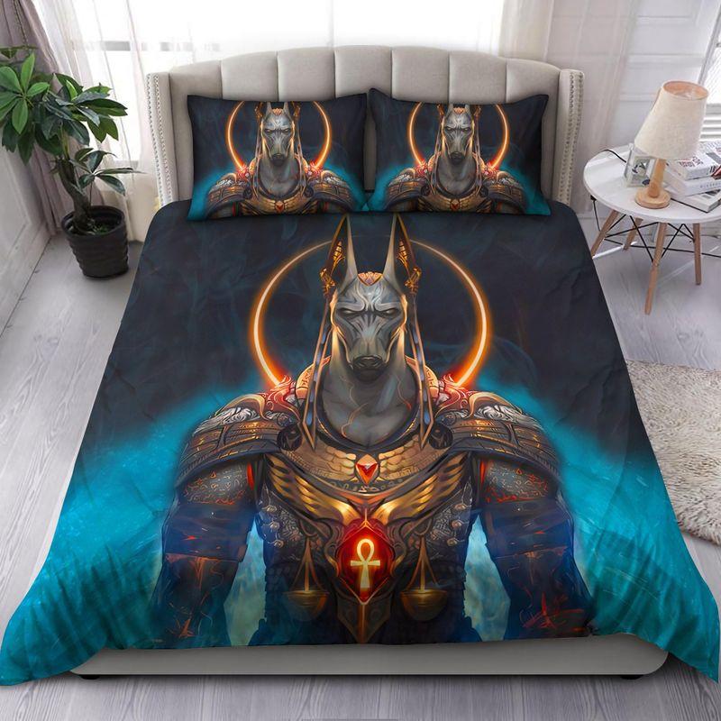 Anubis Ancient Egypt God Bedding Set The God Of Death Egyptian Bedding Set Gift For Myths Fan