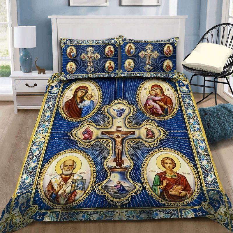 Christian Jesus Cross Bedding Set The Guardian Angels Bedding Set Gift For Christian