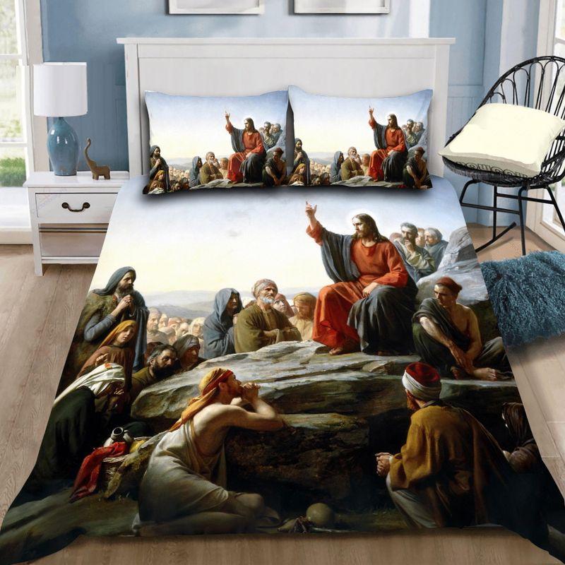 Jesus Sermon On The Mount Bedding Set Jesus And Christian Bedding Set For Christian