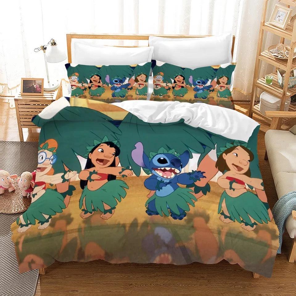 Lilo & Stitch  #15 Duvet Cover Quilt Cover Pillowcase Bedding Set Bed Home Decor