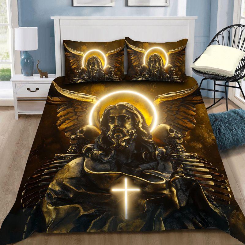 Jesus God Bedding Set Memento Mori Bedding Set Special Gift For Christian