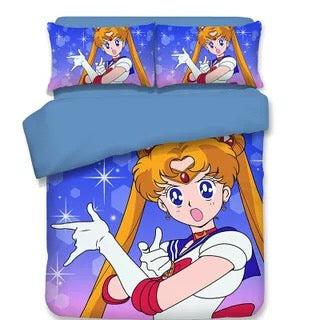 Sailor Moon  #2 Duvet Cover Quilt Cover Pillowcase Bedding Set Bed Home Decor