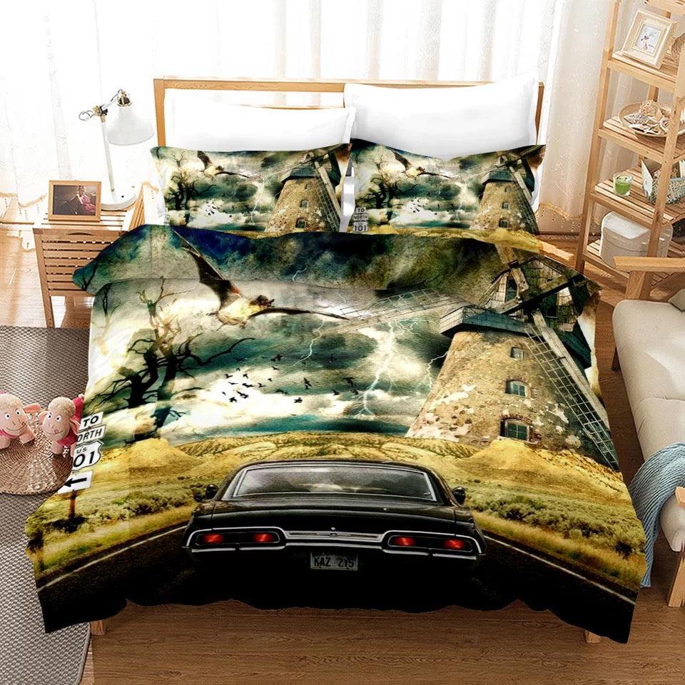 Supernatural Dean Sam Winchester  #4 Duvet Cover Quilt Cover Pillowcase Bedding Set Bed Home Decor
