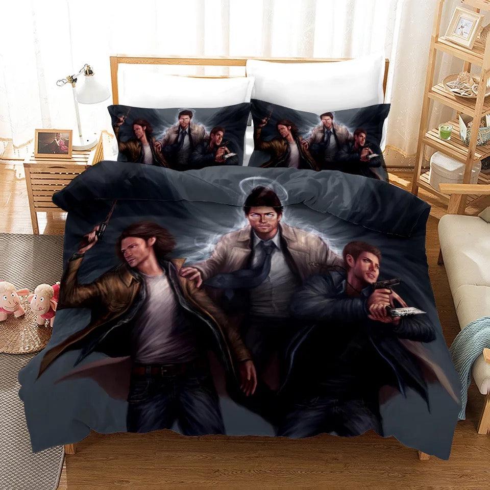 Supernatural Dean Sam Winchester  #6 Duvet Cover Quilt Cover Pillowcase Bedding Set Bed Home Decor