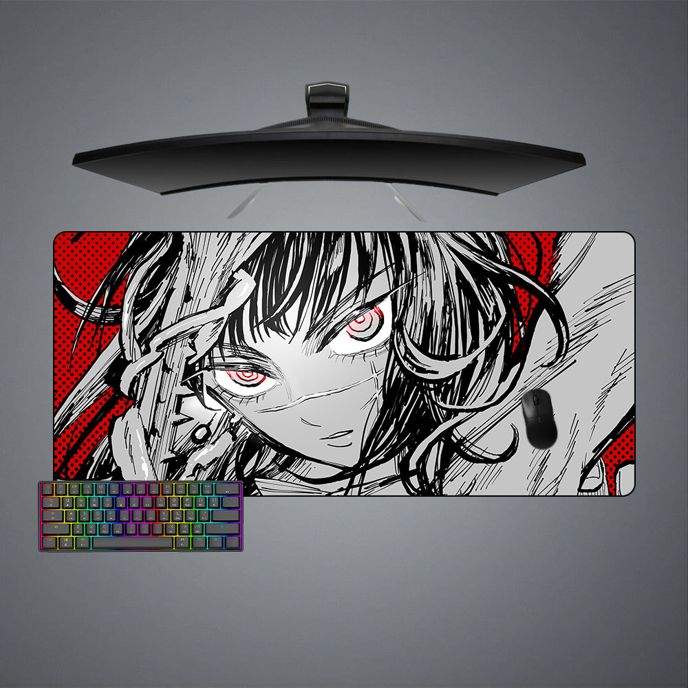 Allleftout Chainsaw Man Asa Mitaka Design Gaming Mouse Pad, Computer Desk Mat