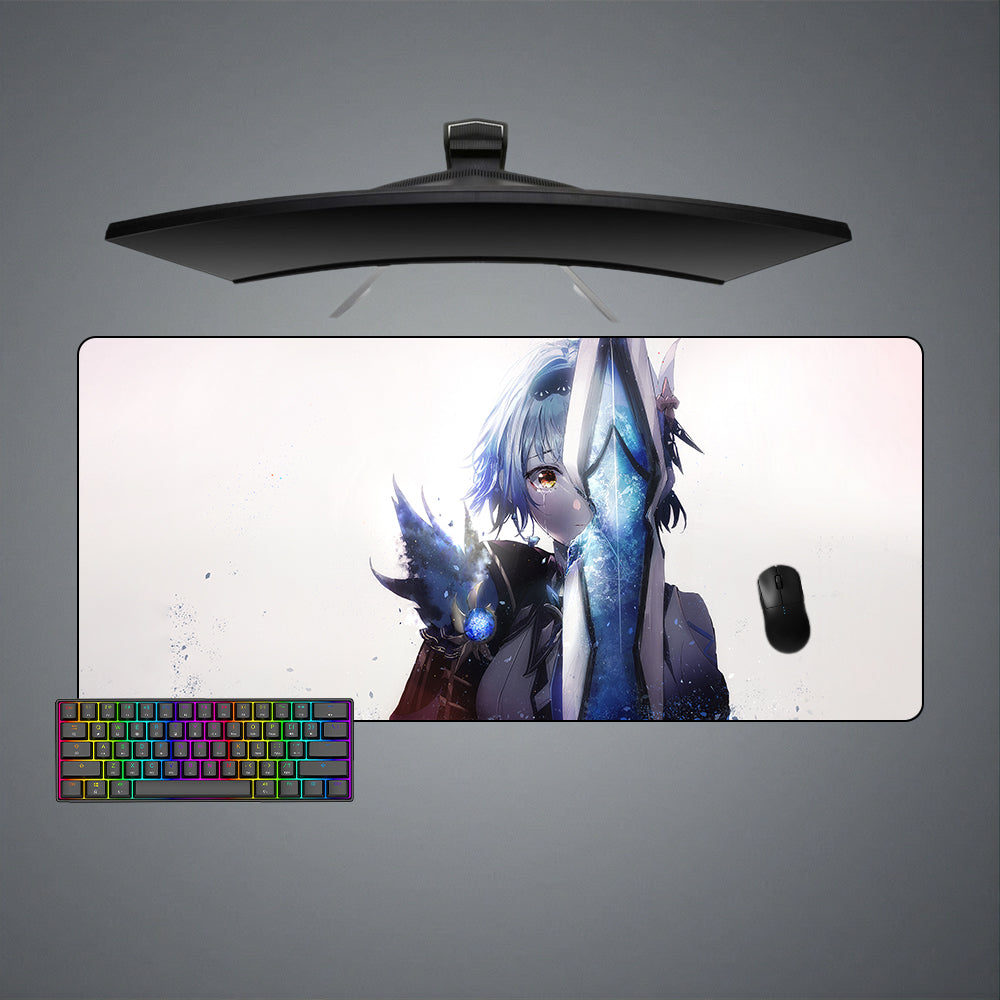 Allleftout Genshin Impact Eula Tears Design Gaming Mouse Pad, Computer Desk Mat