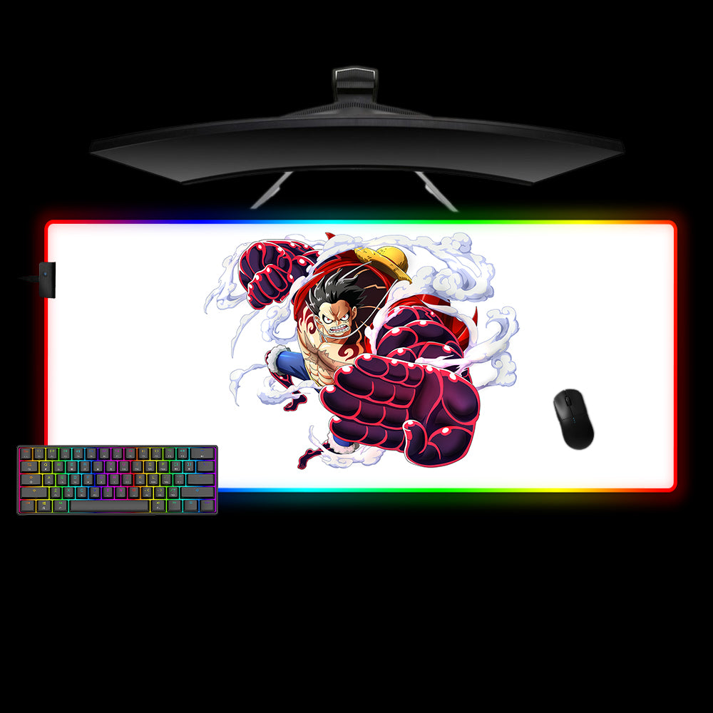 Allleftout Monkey D. Luffy Design Rgb Gaming Mouse Pad, Computer Desk Mat