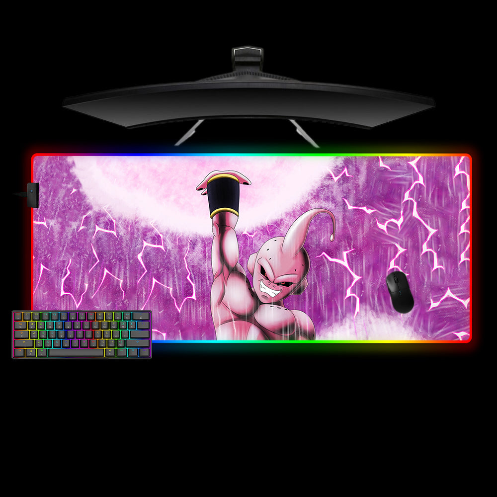 Allleftout Kid Buu Energy Ball Design Rgb Gaming Mouse Pad, Computer Desk Mat