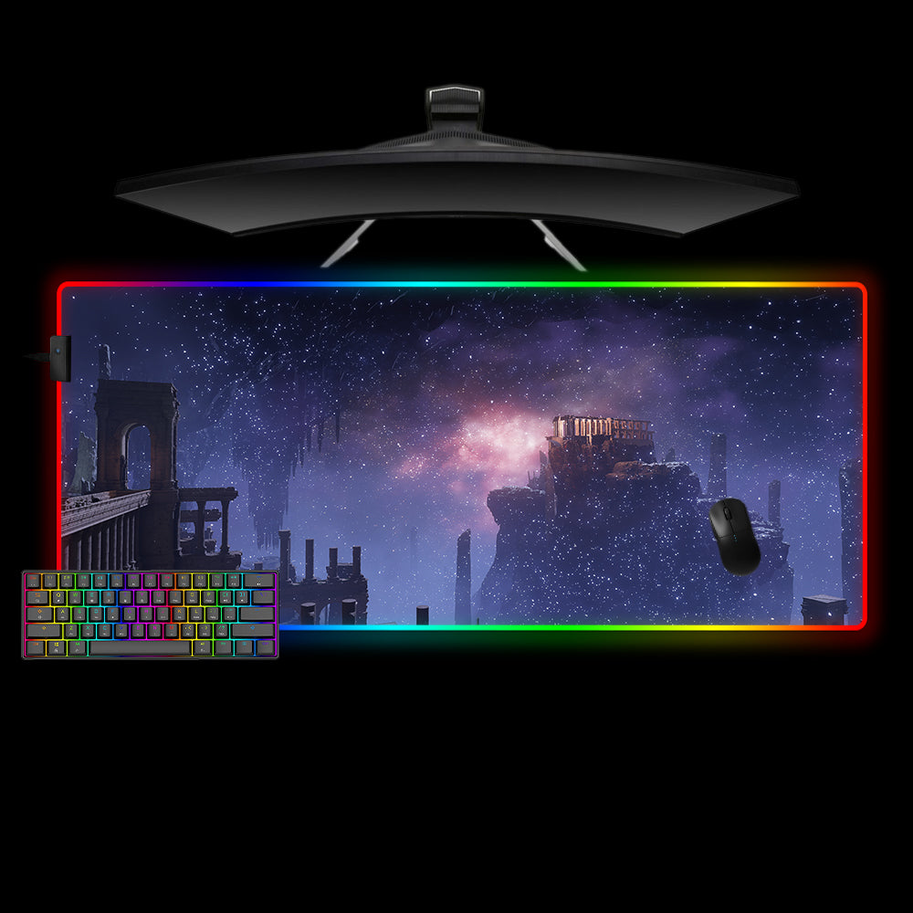Allleftout Elden Ring Mohgwyn Palace Design Rgb Gaming Mouse Pad, Computer Desk Mat
