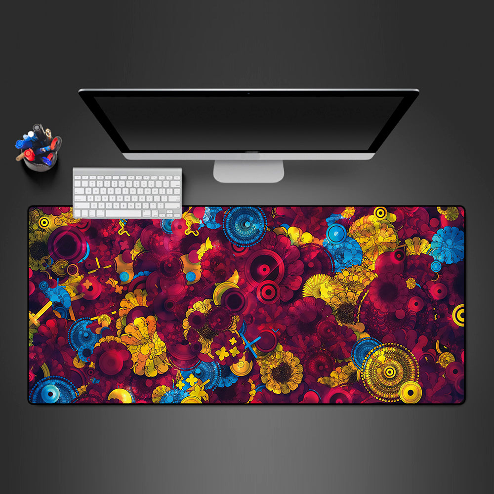 Allleftout Colorful Fractals Design Gaming Mouse Pad, Computer Desk Mat