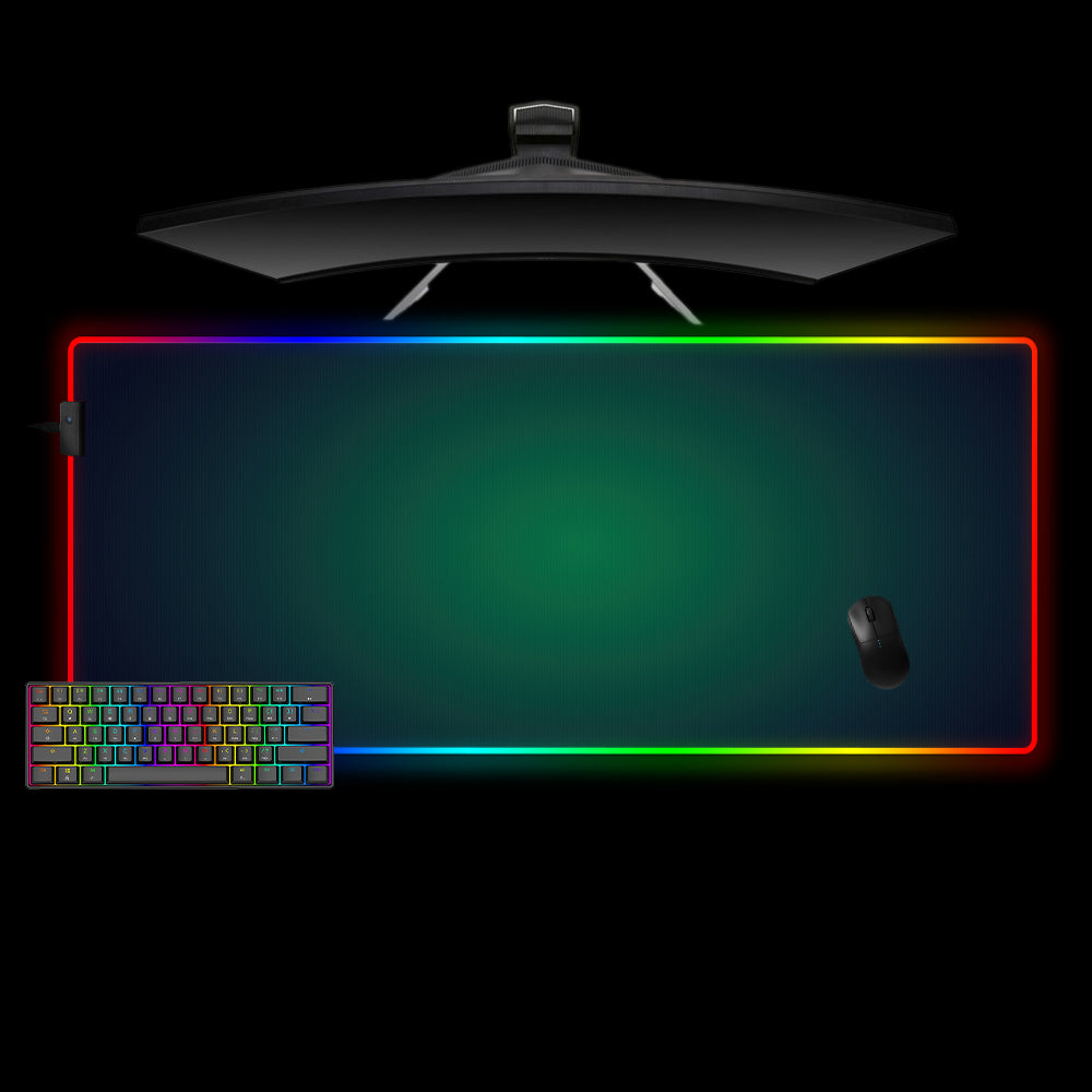 Allleftout Dark Green Dots Design Rgb Gaming Mouse Pad, Computer Desk Mat