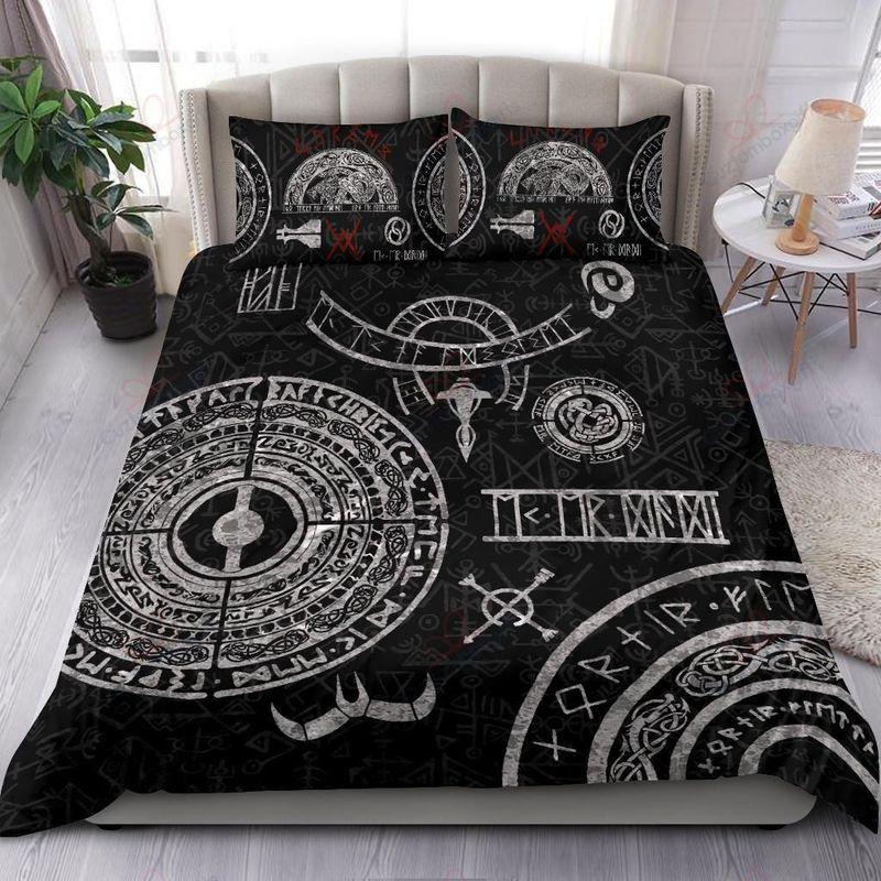 Viking Baldur Norse Mythology Tattoo Bedding Set Odin Lovers Gift