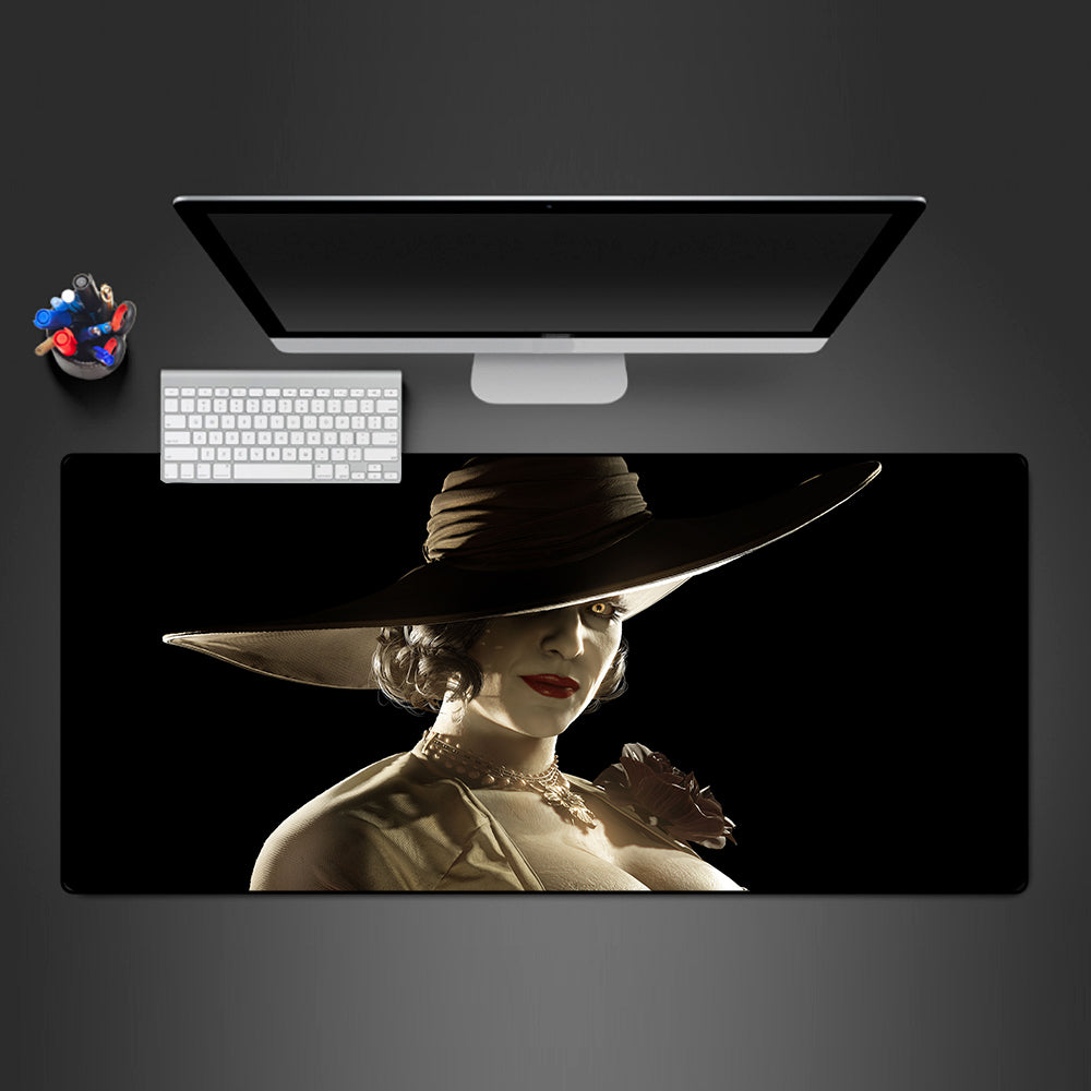 Allleftout Lady Dimitrescu Design Gaming Mouse Pad, Computer Desk Mat