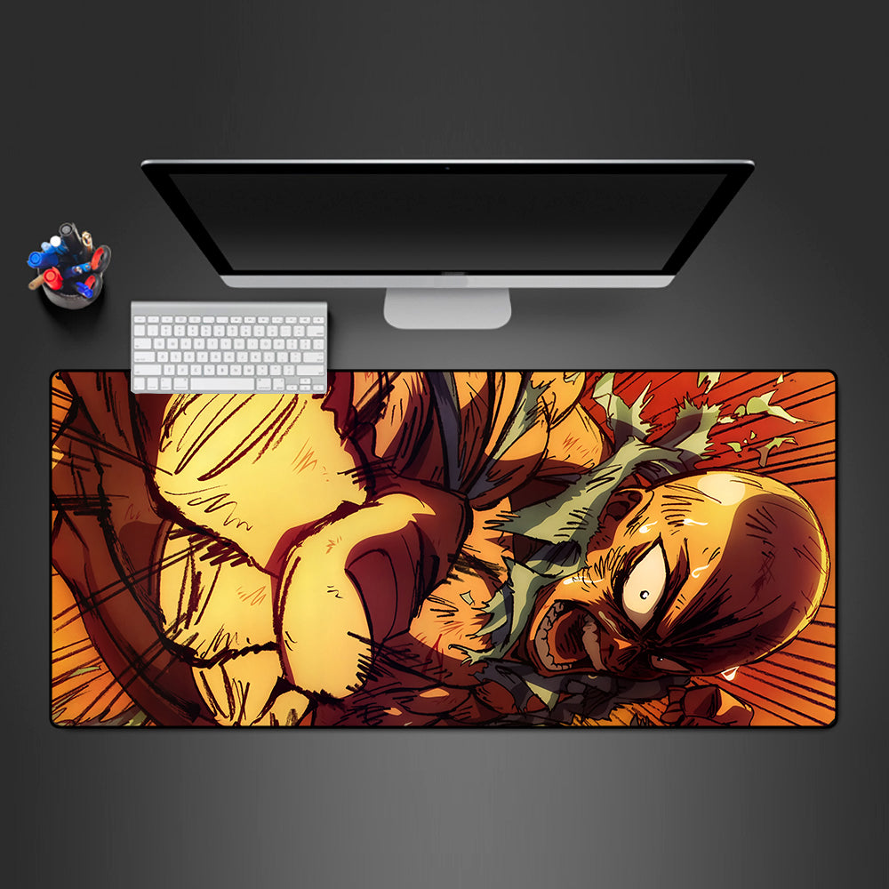 Allleftout Saitama Blow Design Gaming Mouse Pad, Computer Desk Mat