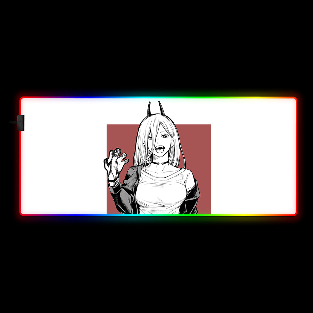 Allleftout Power Drawing Design Rgb Gaming Mouse Pad, Computer Desk Mat