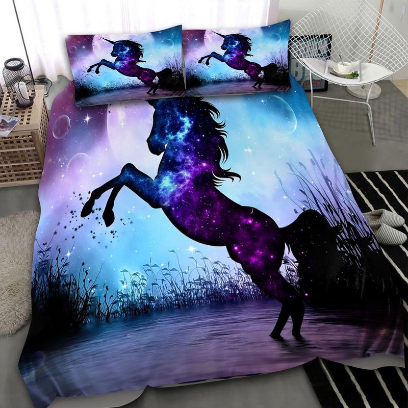 Beautiful Legendary Creatures Unicorn Bedding Set Dreamy Style Galax