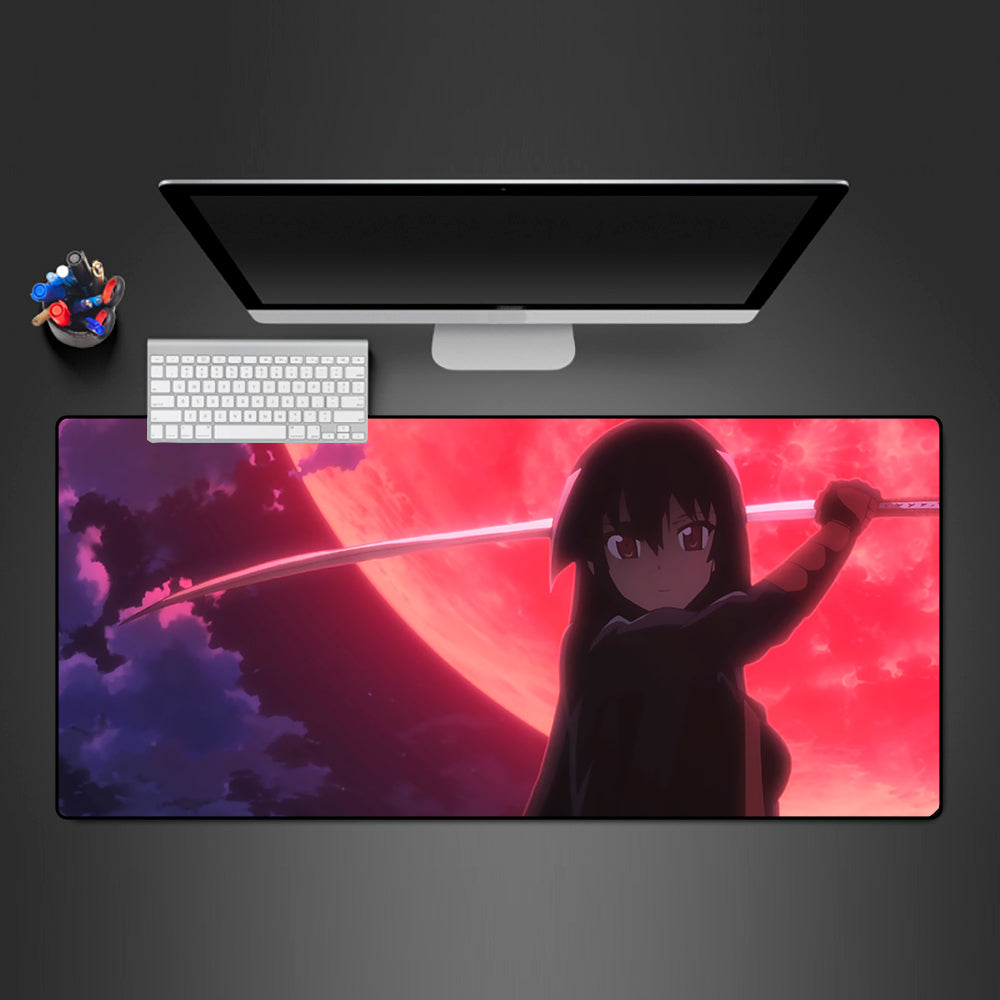 Allleftout Akame Moon Design Gaming Mouse Pad, Computer Desk Mat