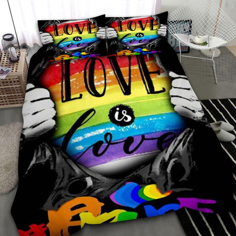 Happy Pride Month Rainbow Love Is Love Bedding Set Coming Out