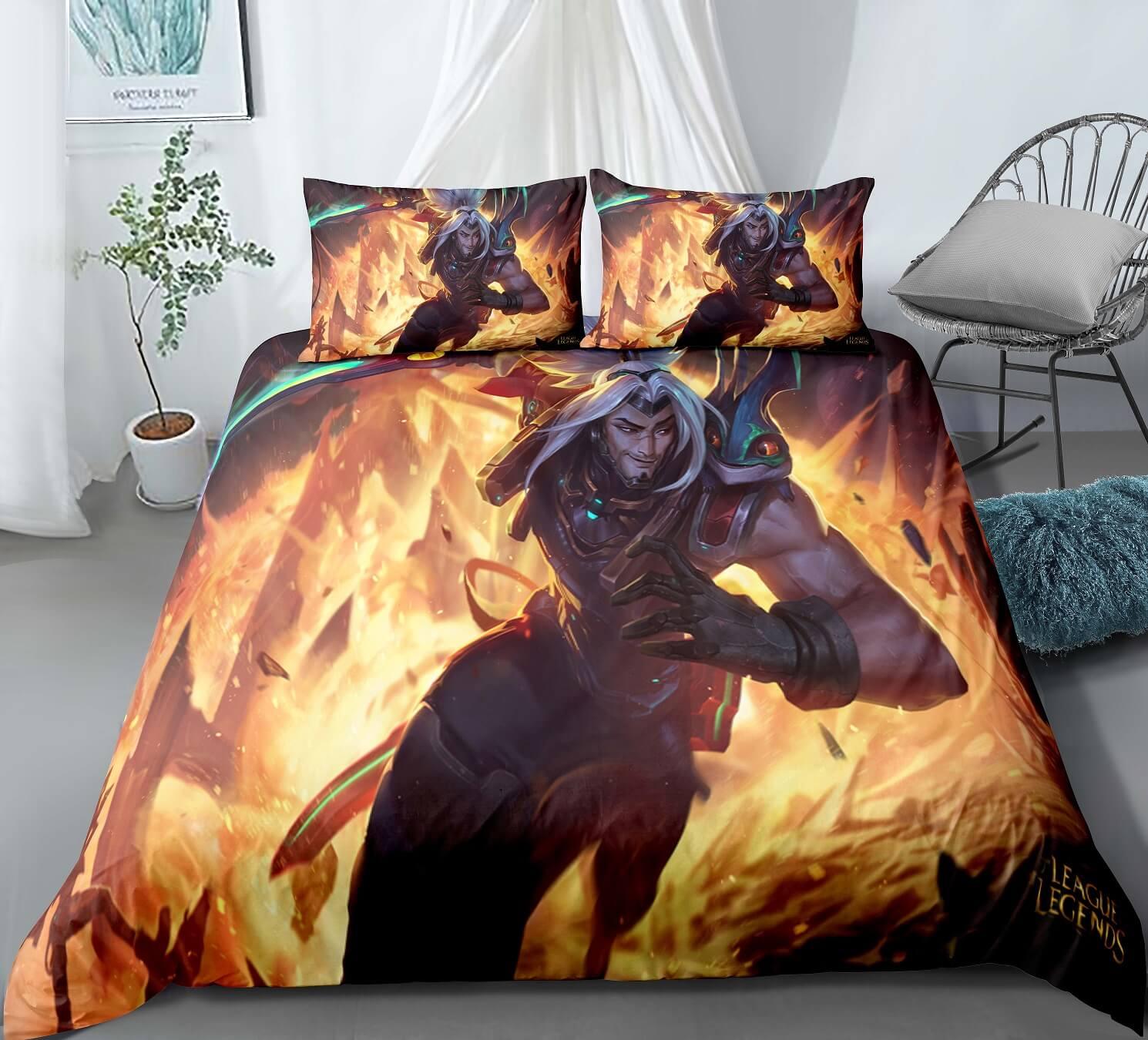 League Of Legends Lol Yasuo  #10 Duvet Cover Quilt Cover Pillowcase Bedding Set Bed Home Bedroom Decor