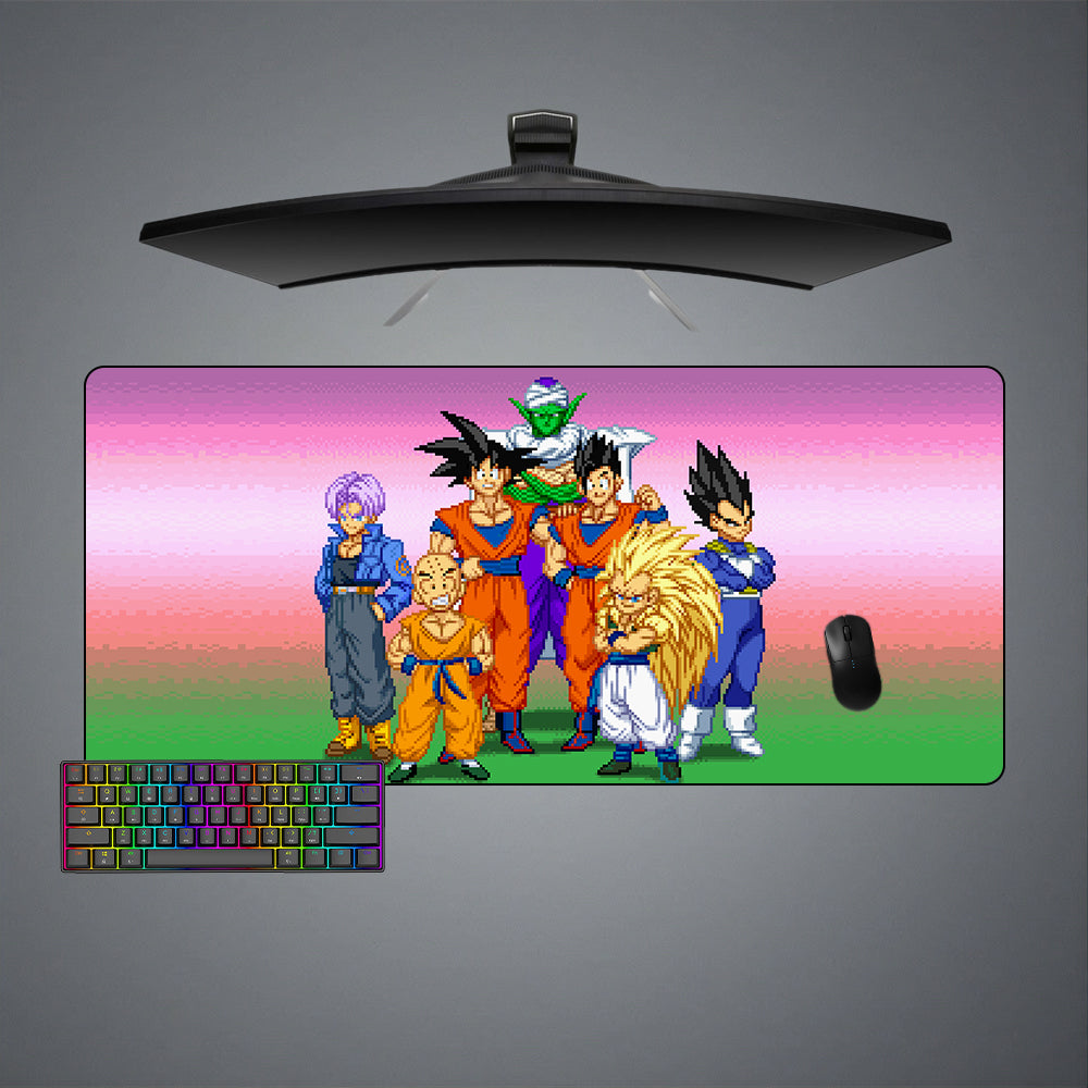 Allleftout Dbz Pixel Art Design Gaming Mouse Pad, Computer Desk Mat