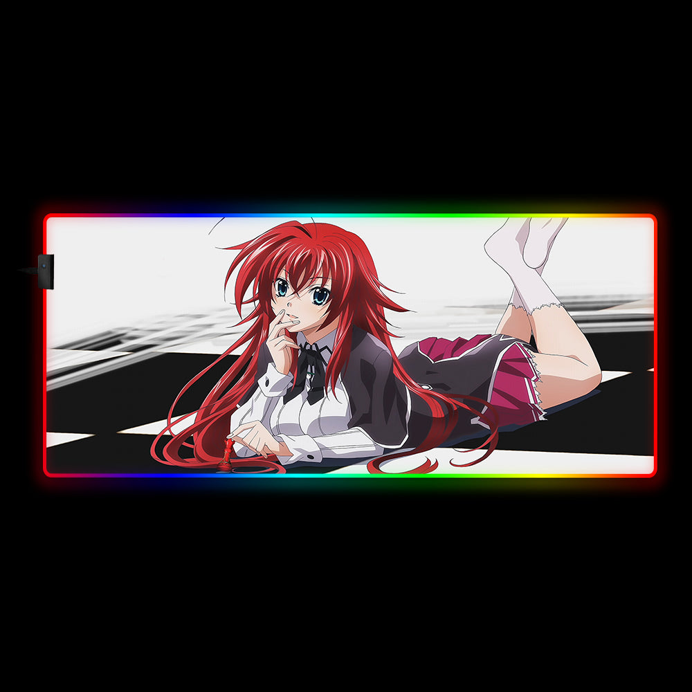 Allleftout Rias Gremory Design Rgb Gaming Mouse Pad, Computer Desk Mat