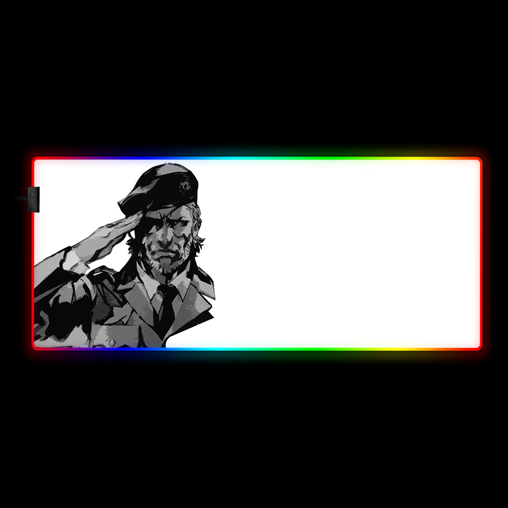 Allleftout Solid Snake Design Rgb Gaming Mouse Pad, Computer Desk Mat