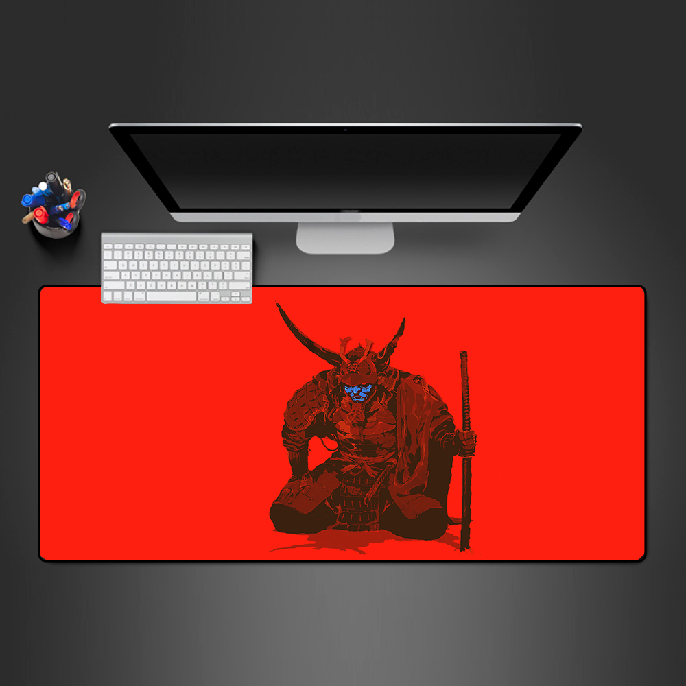Allleftout Samurai Red Design Gaming Mouse Pad, Computer Desk Mat