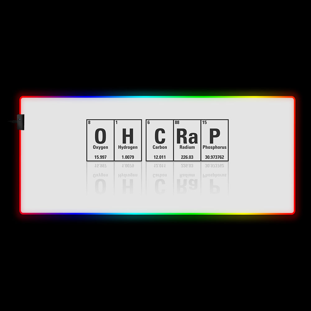 Allleftout Funny Chemistry Design Rgb Gaming Mouse Pad, Computer Desk Mat