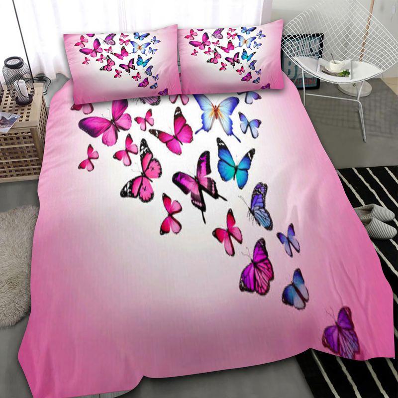 Butterfly Pink And Blue Bedding Set World Of Butterfly Spirit Bedroom Decor